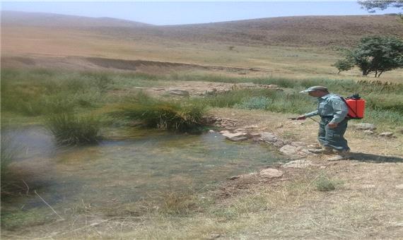 چشمه هاو آبشخورهای منطقه حفاظت شده الموت شرقی قزوین ضد عفونی شد