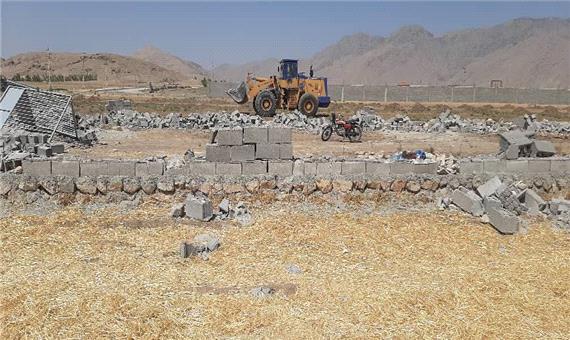 پنج سازه غیرمجاز در اراضی کشاورزی ایذه تخریب شد