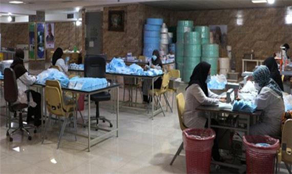 تولید روزانه یکصد هزار ماسک در کارگاه علی بن حمزه شیراز