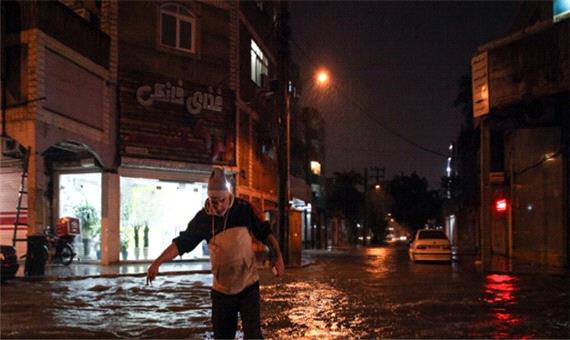 باز هم آبگرفتگی در خیابان‌های اهواز