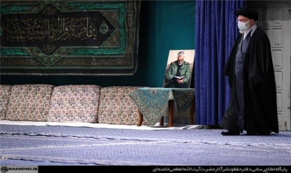 لحظه ورود رهبر انقلاب به حسینیه امام خمینی (ره) +عکس