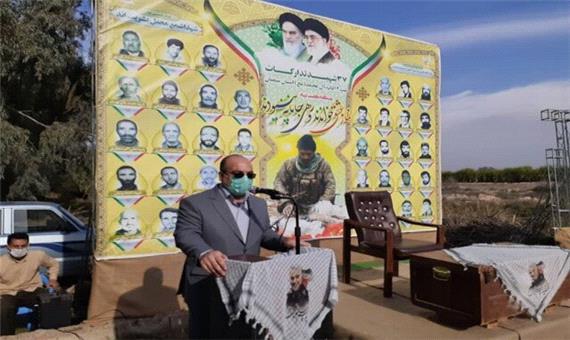 بزرگداشت یاد شهدای تدارکات سمنان در هفت تپه خوزستان