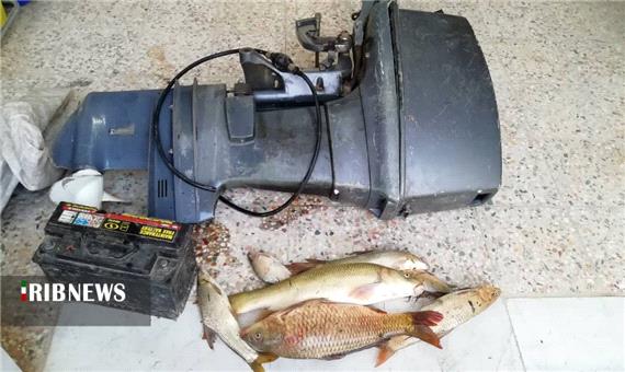دستگیری 2 متخلف صید ماهی با الکتروشوکر در شوشتر