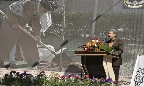 آیین کاشت نهال با نام شهدا در دارالمومنین تهران