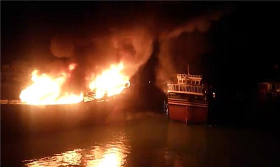 آتش‌سوزی در لنج صیادی خرمشهر؛ 2 ملوان جان باختند