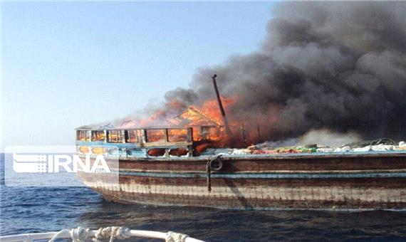شناور صیادی در خرمشهر آتش گرفت