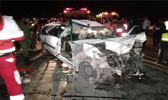 2 کشته در تصادف جاده اهواز - هفتکل