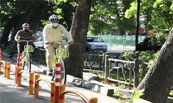 بازدید مدیران شهری تهران با دوچرخه از پروژه های منطقه 3