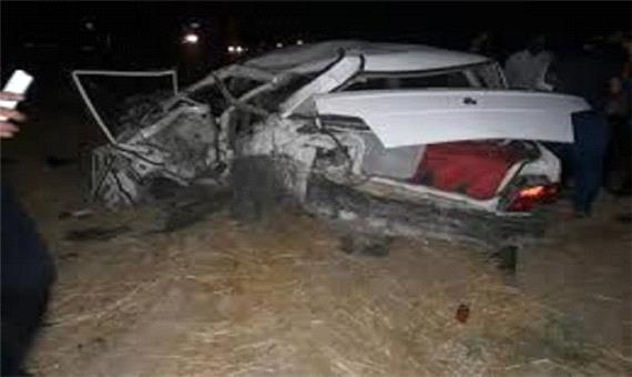 واژگونی یک دستگاه خودروی پراید در محور ماهشهر - آبادان