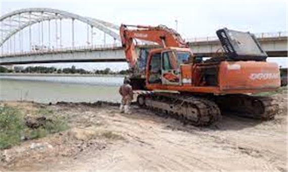 فاز نخست پروژه ساحل‌سازی رودخانه کارون خرمشهر آغاز شد