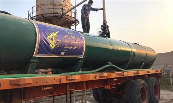 620 تانکر چند هزار لیتری در مسیر خوزستان
