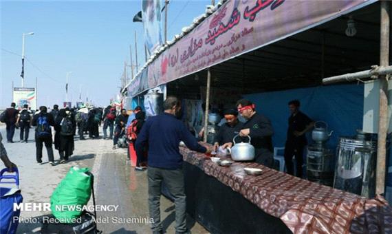 32 موکب مردمی در مرزهای خوزستان به زوار خدمت‌رسانی می‌کنند
