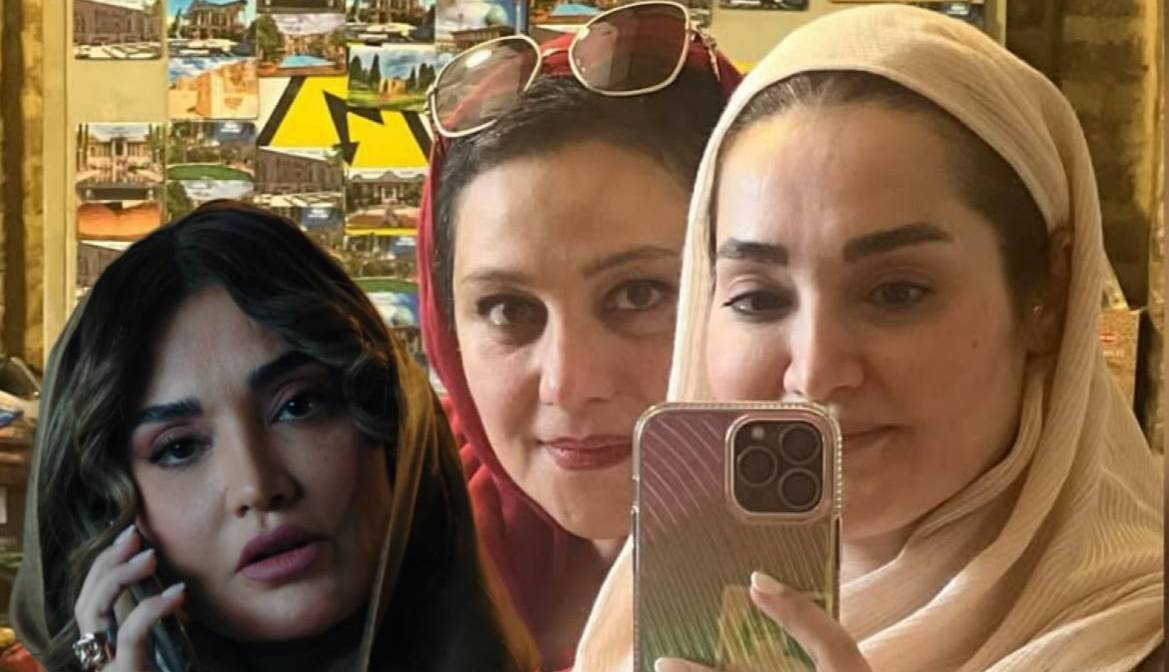 عکس صمیمانه سیمین و تارایِ سریال «شغال» در پشت صحنه