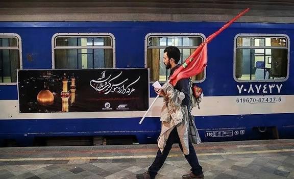 آغاز جابجایی رایگان زائران اربعین حسینی تا مرز شلمچه به وسیله ۲۲ رام قطار