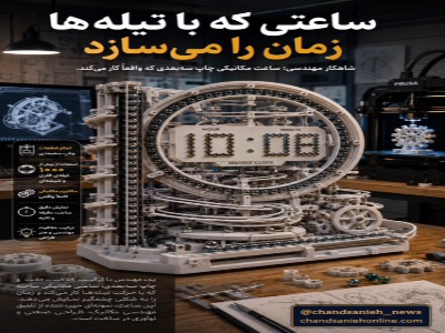 این ساعت عقربه ندارد، اما زمان را بی‌نقص نشان می‌دهد!
