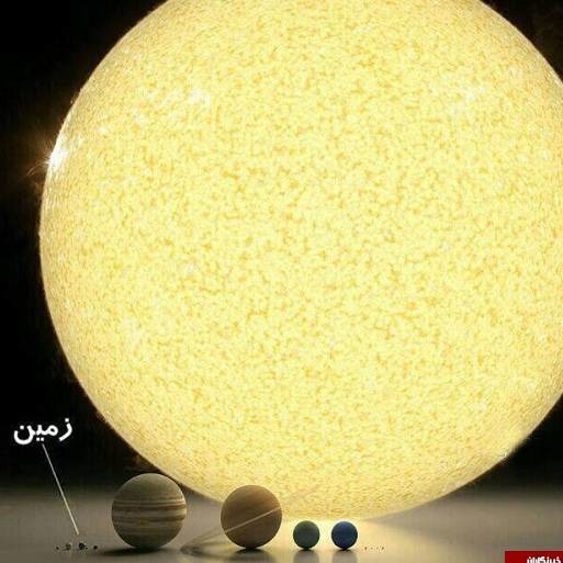 اندازه سیارات نسبت به خورشید چقدر است؟