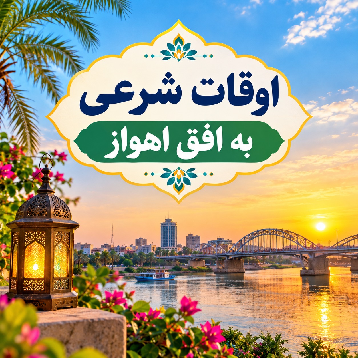 اوقات شرعی ۵ مهر ۱۴۰۵ به افق اهواز